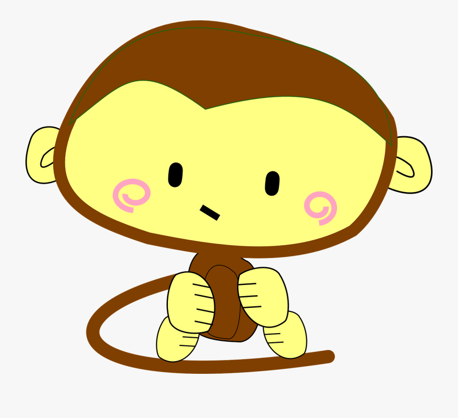 Baby Boy Monkey Clip Art - Cute Monkey, Transparent Clipart