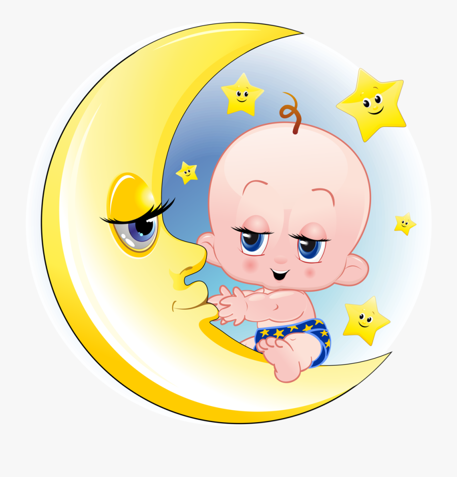 Bebê & Gestante Baby Clip Art, Baby Boy, Boy Or Girl, - Baby On Moon Clipart, Transparent Clipart