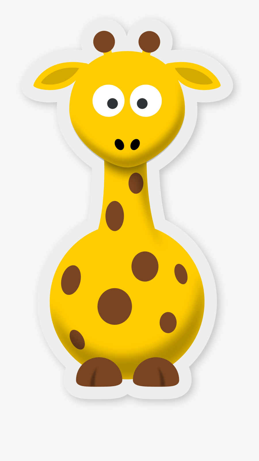 Baby - Giraffe - Clip - Art - Cartoon Giraffe With Transparent Background, Transparent Clipart