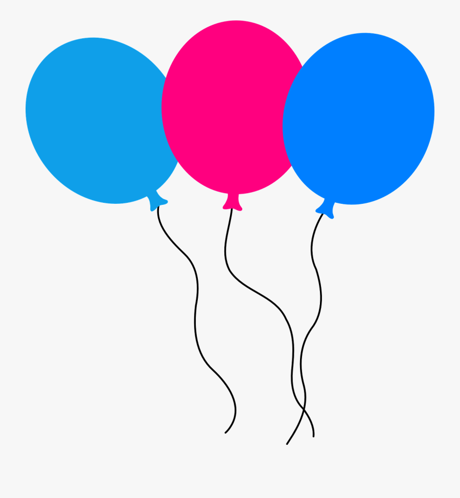 Svg Clip Arts Download - Pink And Turquoise Balloons Clip Art, Transparent Clipart