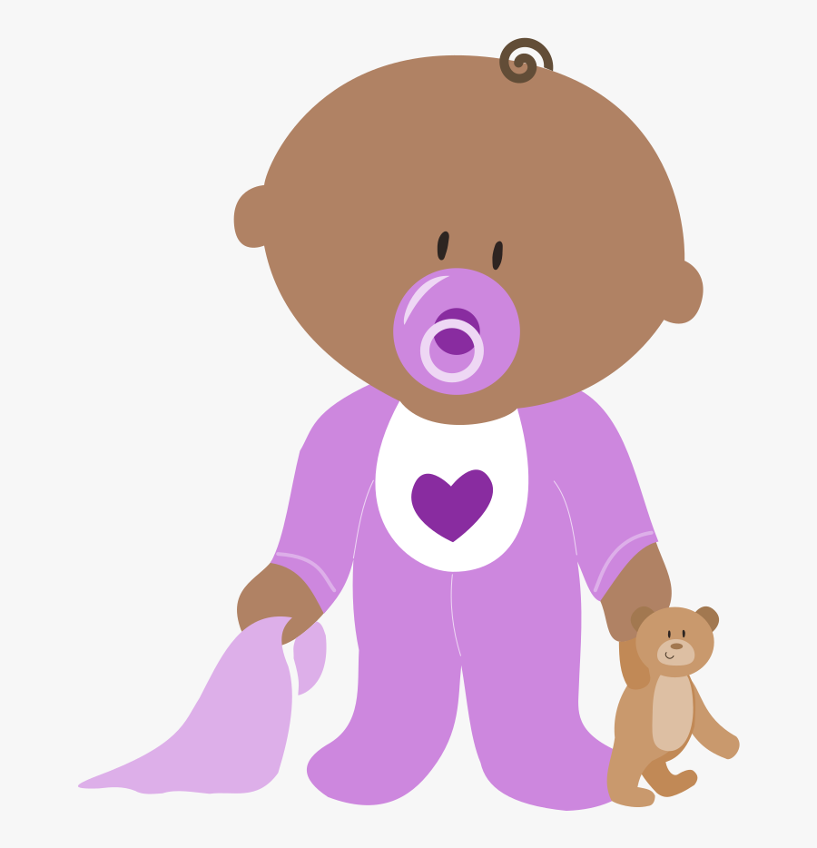 Baby Boy - Baby In Purple Cartoon, Transparent Clipart