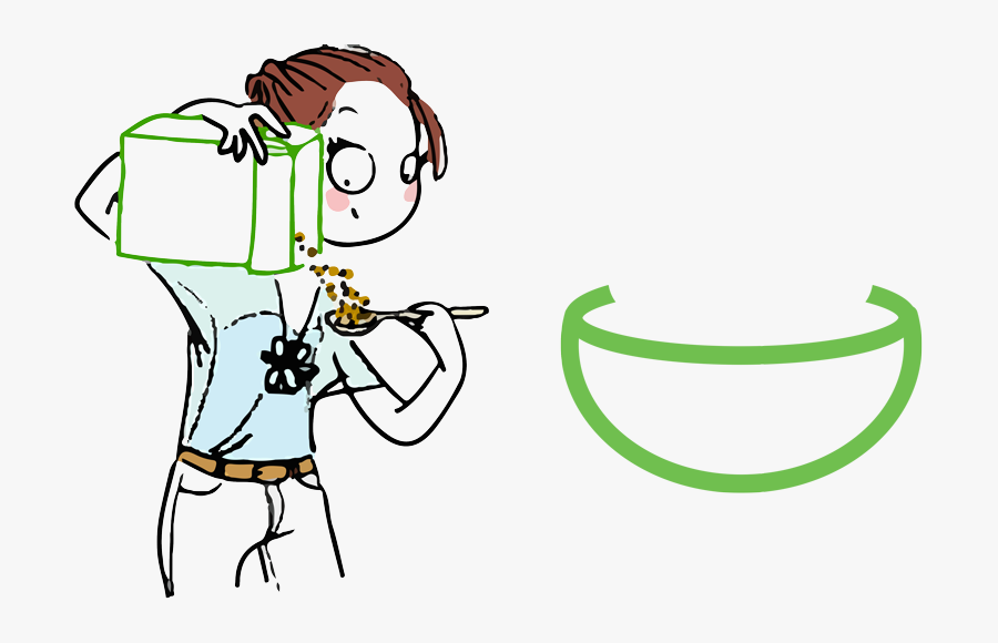 Milo Breakfast Woman Pouring - Sirviendo Cereal, Transparent Clipart
