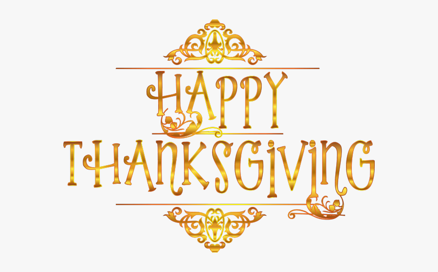 Thanksgiving Clipart Transparent Background - Calligraphy, Transparent Clipart