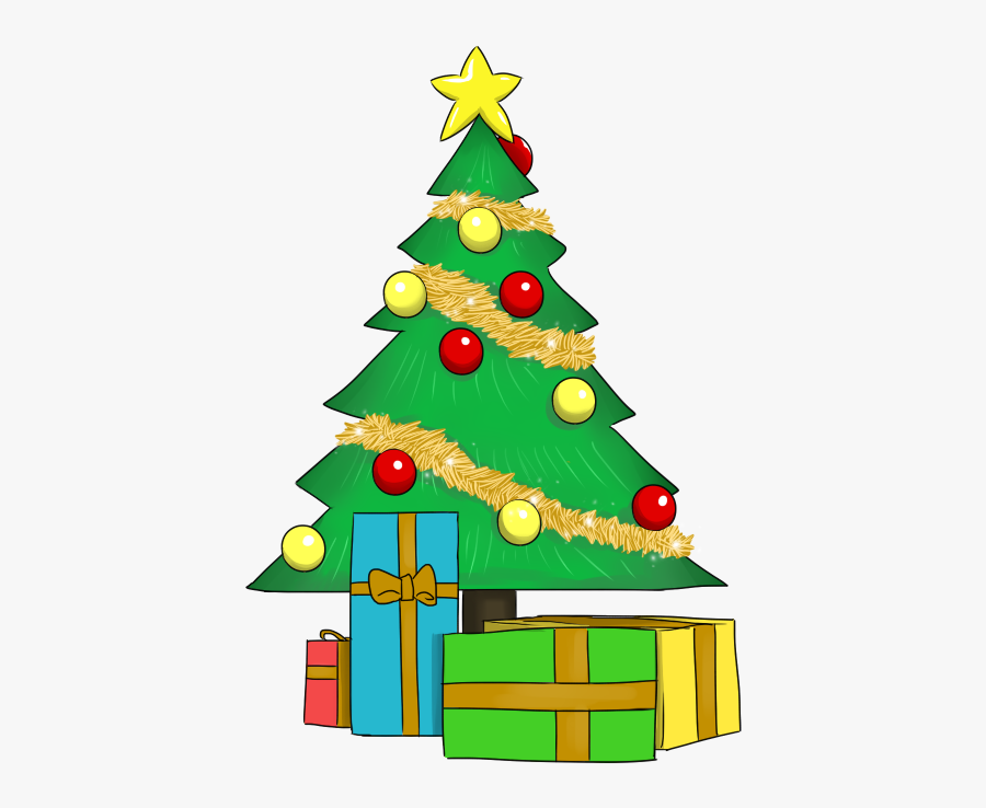 Free To Use & Public Domain Christmas Clip Art - Christmas Tree With Presents Clipart, Transparent Clipart