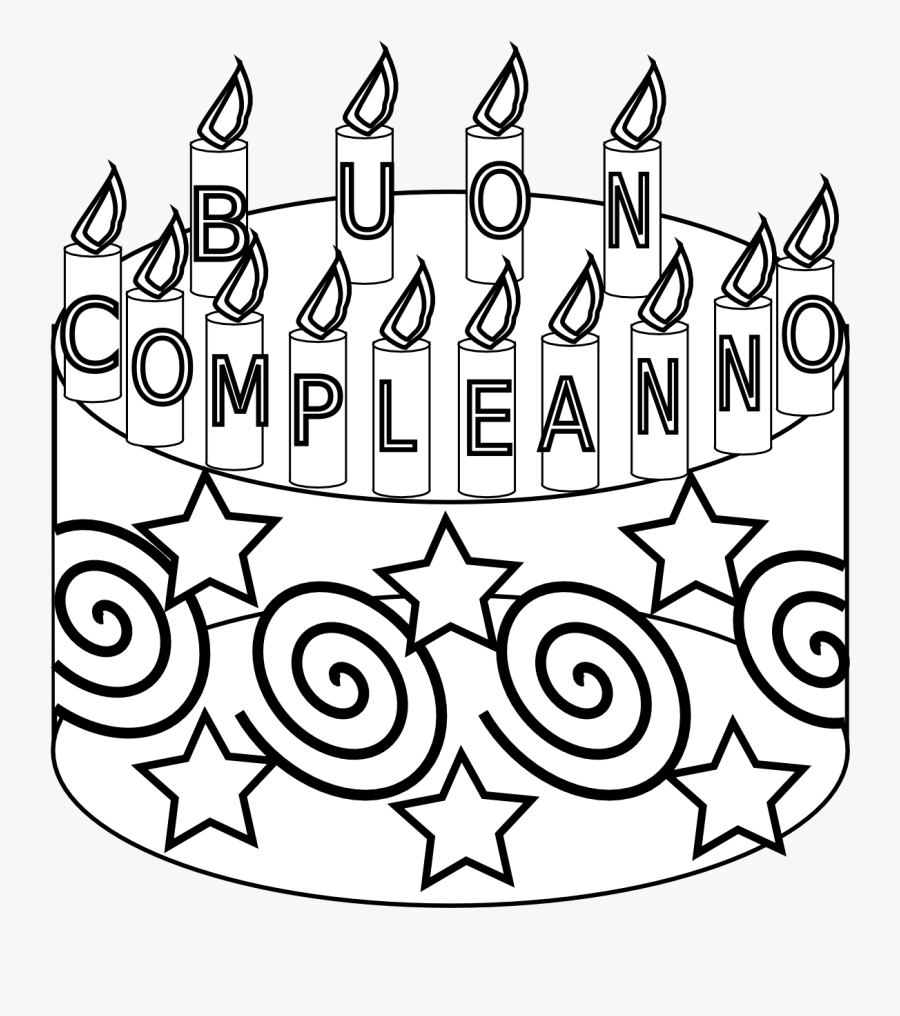 Black And White Birthday Cards To Colour, Transparent Clipart