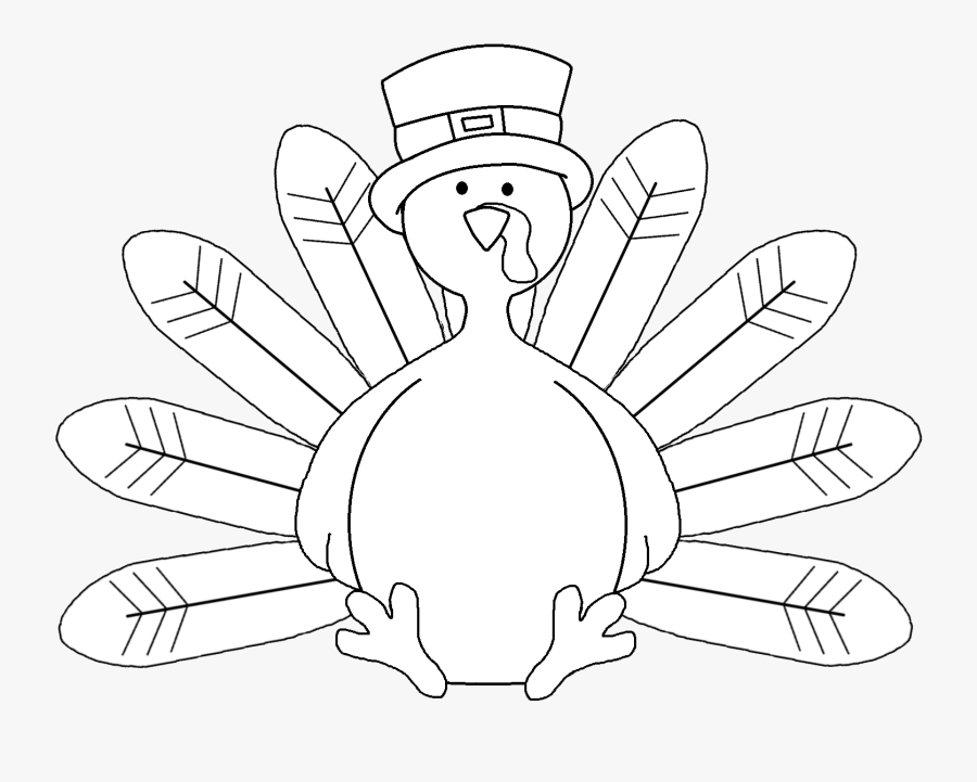 Turkey Black And White Turkey Clip Art Black And White - Cute Turkey Clipart Black And White, Transparent Clipart