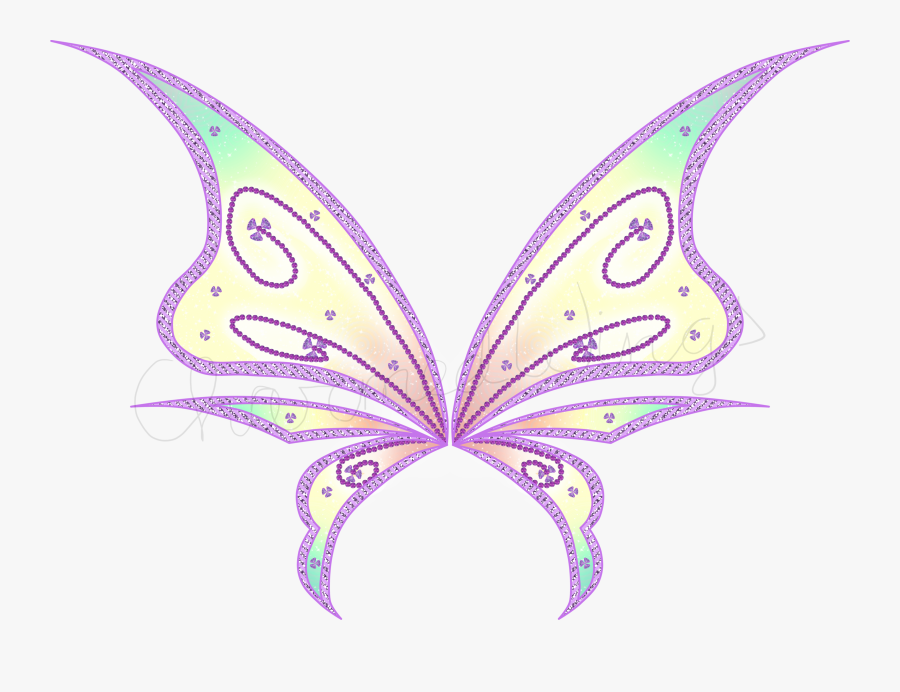 Lavender Pink Png Transparent - Drawings Of Tinkerbell Wings, Transparent Clipart