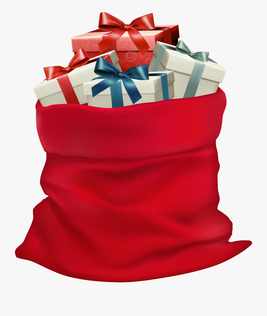 Christmas Sack With Gifts - Saco De Prendas Do Pai Natal, Transparent Clipart