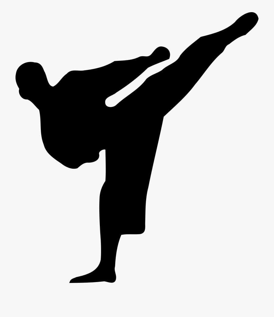 Karate Silhouette - Martial Arts Clipart, Transparent Clipart