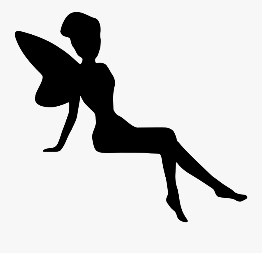 Sitting Fairy Silhouette At Getdrawings - Sitting Fairy Silhouette Png, Transparent Clipart