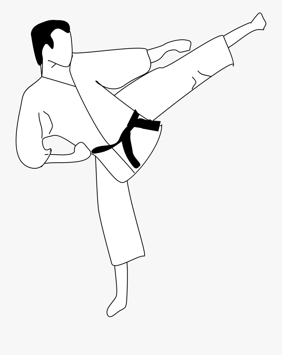Karate Kick Medium 600pixel Clipart, Vector Clip Art - Karate Clip Art, Transparent Clipart