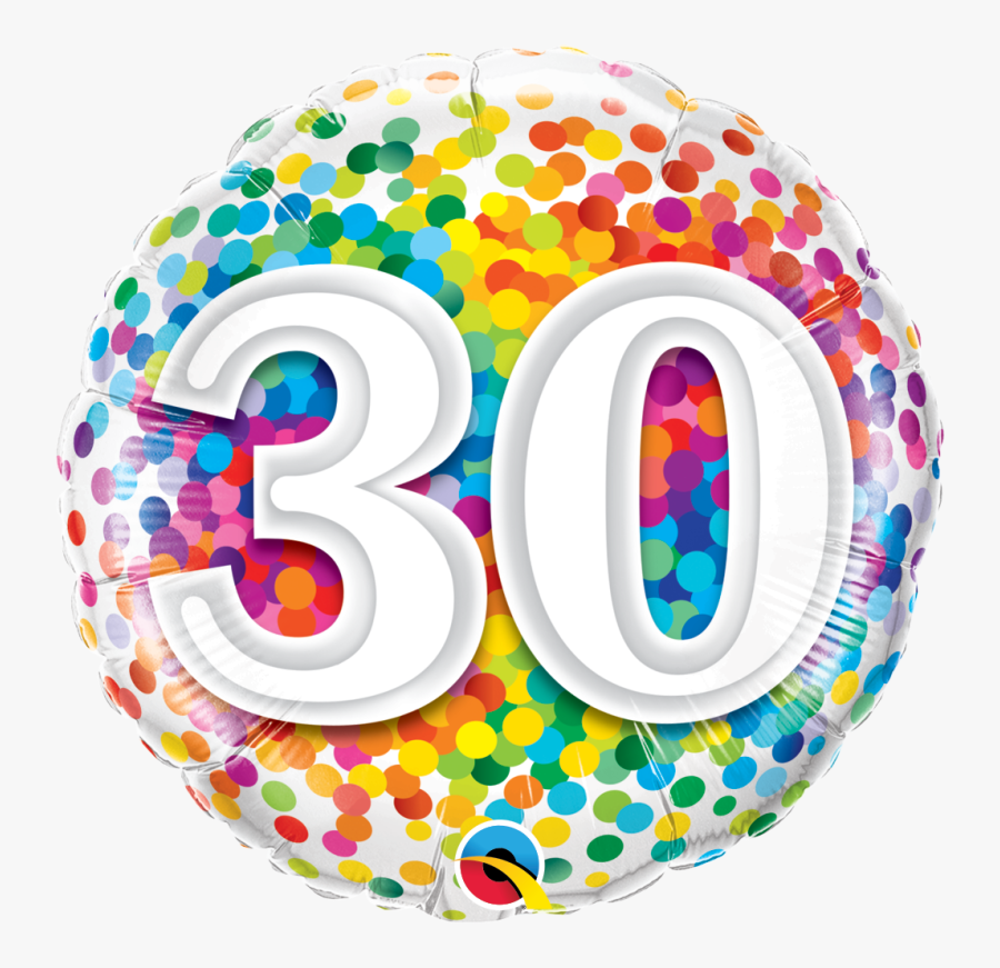 70th Birthday Rainbow Confetti Balloon - 90 Balloon, Transparent Clipart