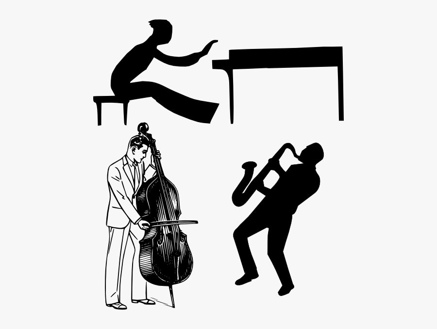 Double Bass Images Black And White Clip Art, Transparent Clipart