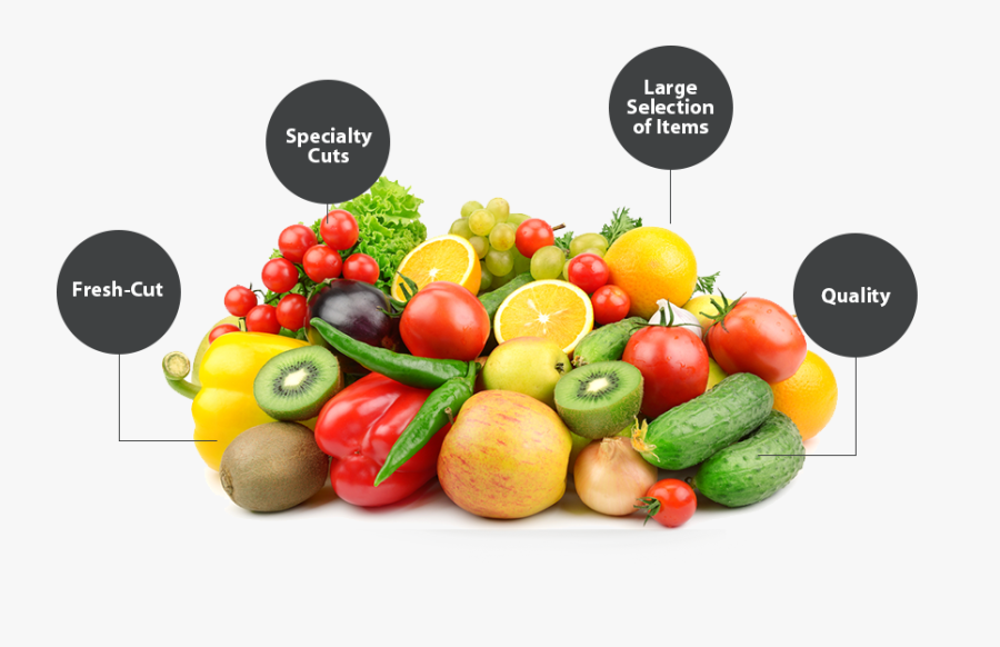Transparent Fruit And Vegetable Png - Fresh Cut Fruit And Vegetables, Transparent Clipart