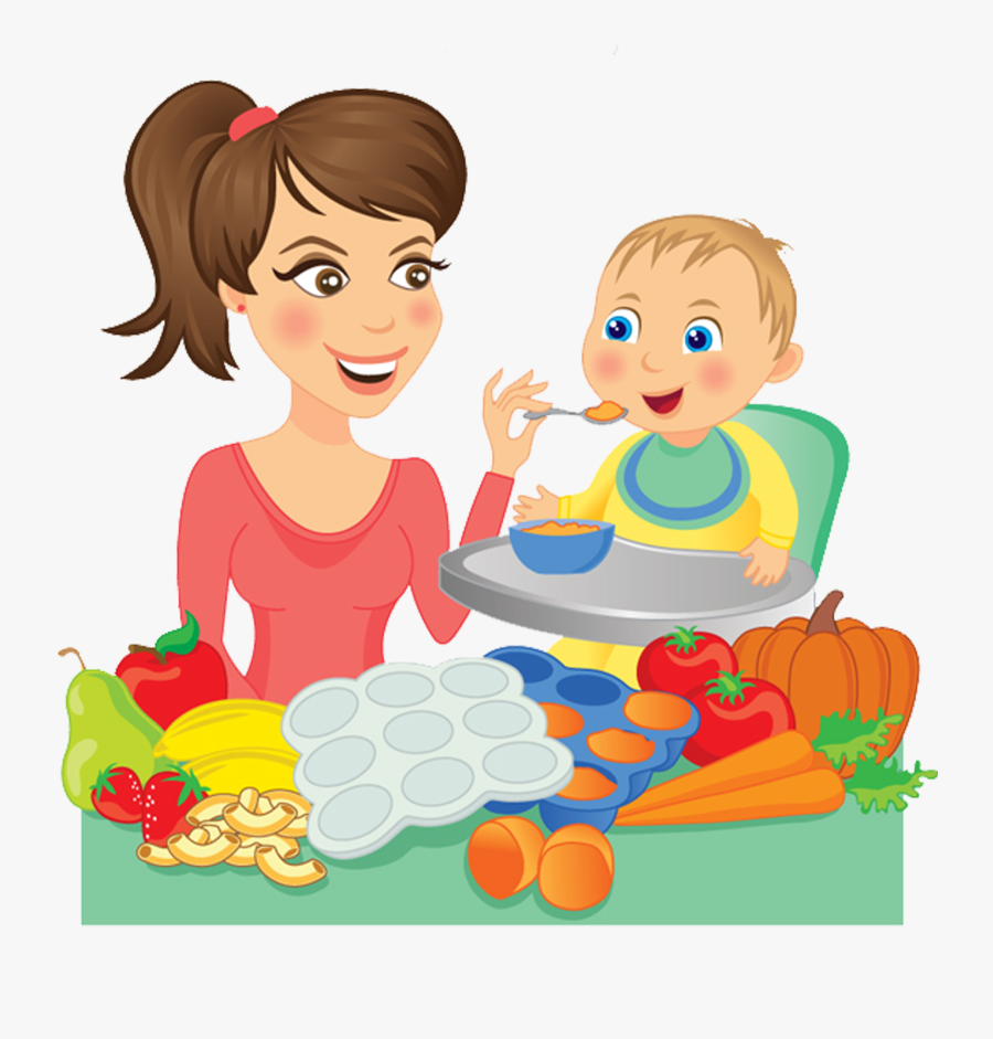 Happy Thanksgiving Clipart Kid - Cartoon Baby Eating Png, Transparent Clipart