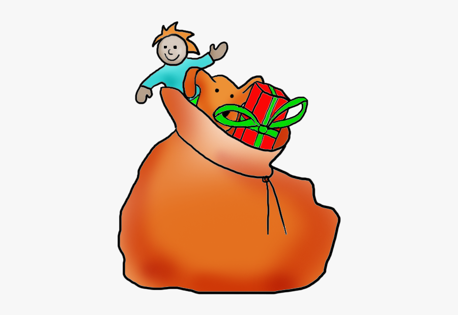 Christmas Gifts In Sack - Christmas Presents, Transparent Clipart