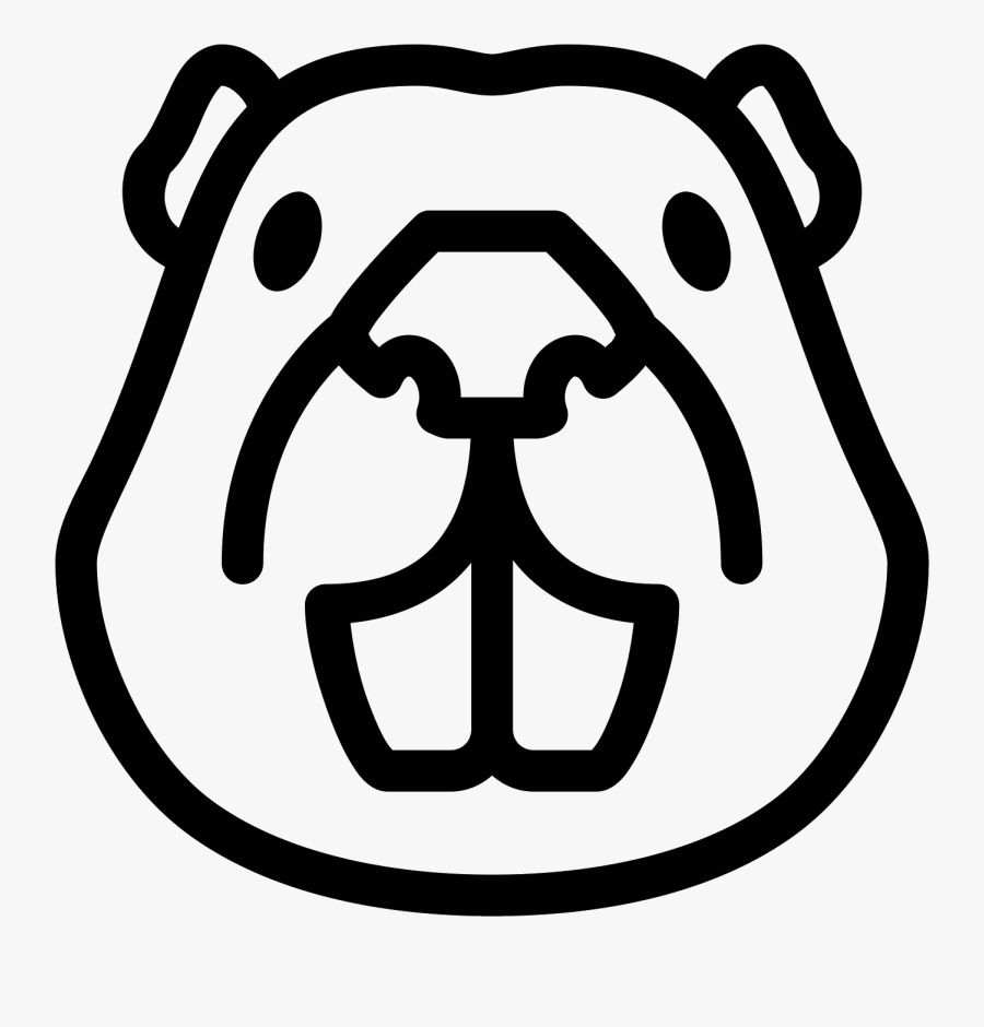 Banner Freeuse Stock Beaver Black And White Clipart - Clip Art, Transparent Clipart