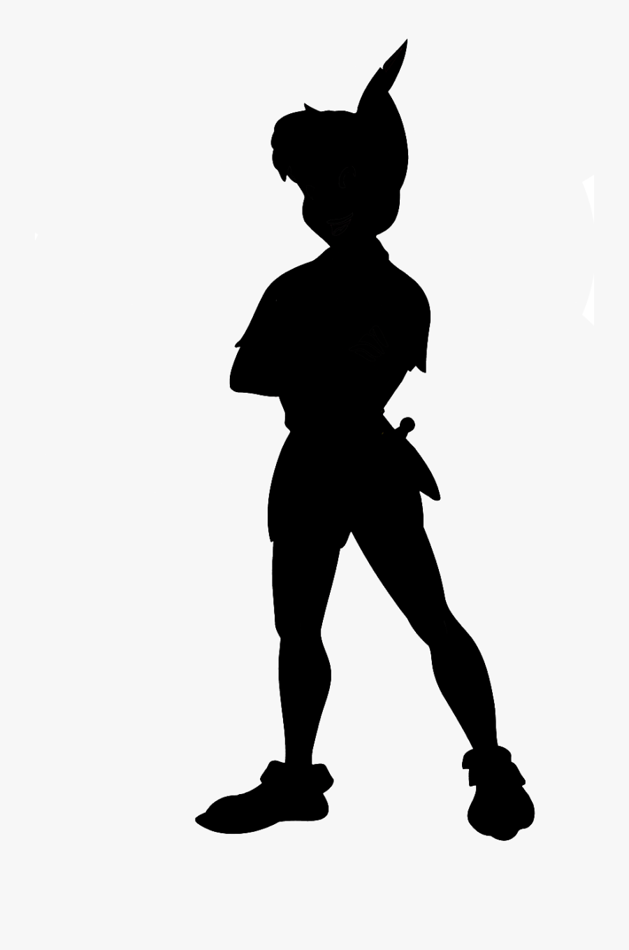 Transparent Peter Pan Clipart - Silhouette Peter Pan Free, Transparent Clipart