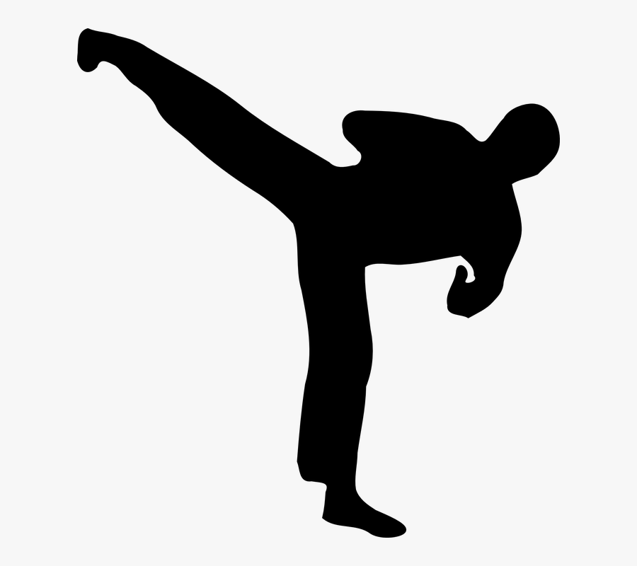 Kickboxer Silhouette Clip Art At Clker - Karatê Png, Transparent Clipart