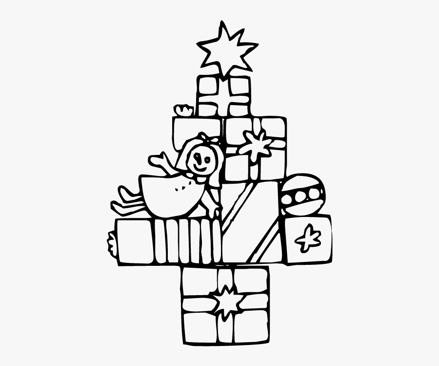Christmas Present Tree - Presents, Transparent Clipart