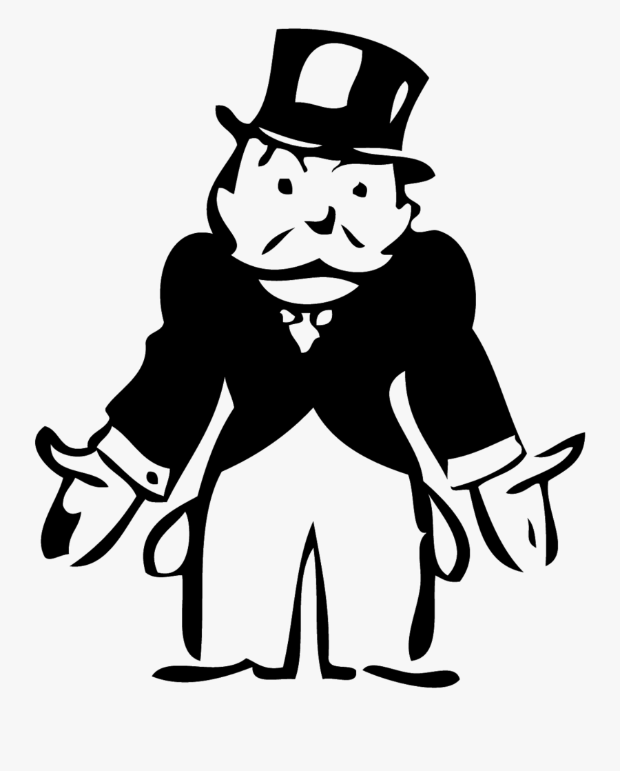 Mr Monopoly Empty Pockets, Transparent Clipart
