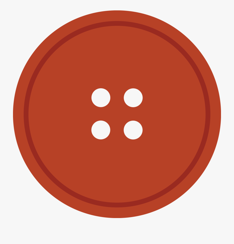 Bright Rediant Round Cloth Button With 4 Hole Png Image - Camera Icon, Transparent Clipart