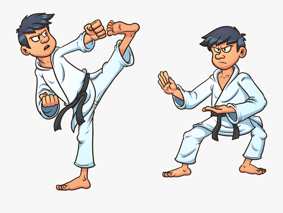 Clip Art Free Karate Images - Cartoon, Transparent Clipart