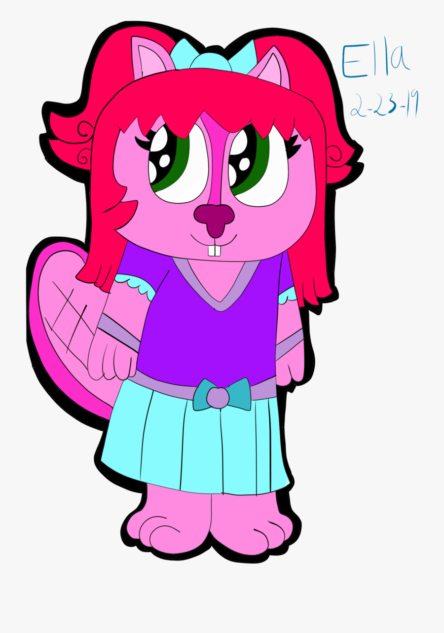 Ella The Beaver With Bio I Wanted To Make Inna A Big - Cartoon, Transparent Clipart