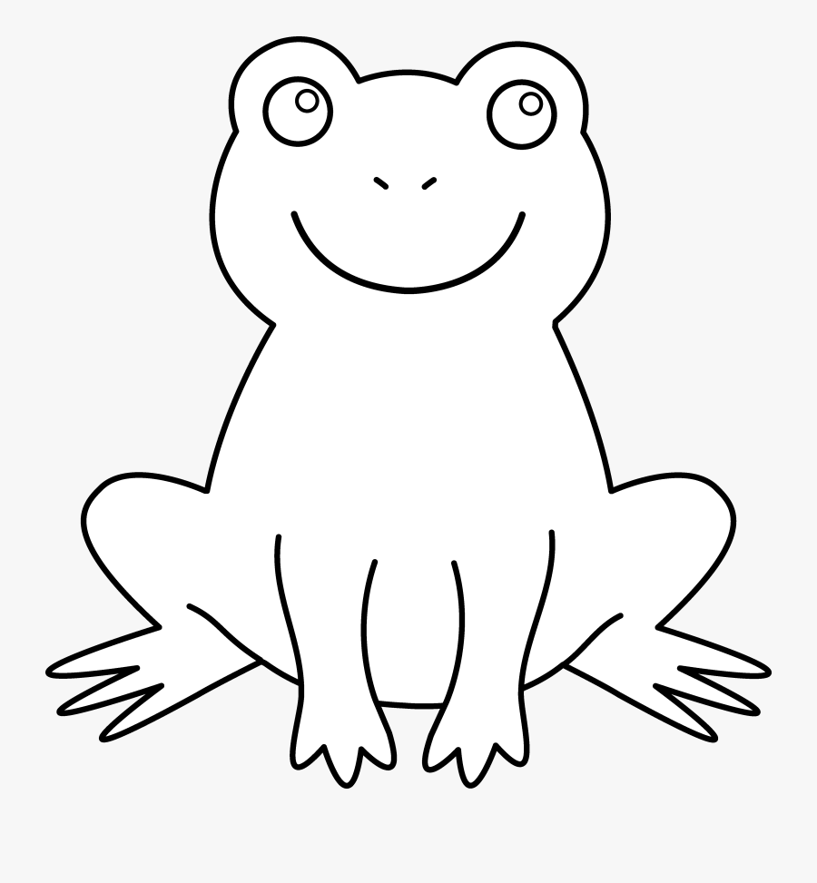 Frog Clipart Black And White, Transparent Clipart