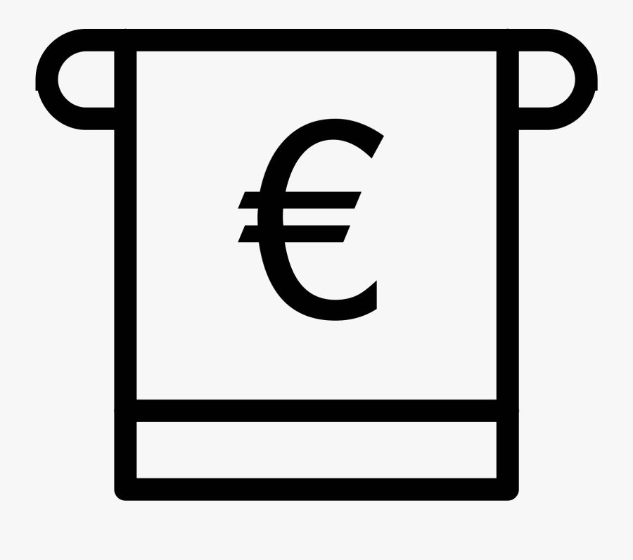 Insert Money Euro Icon - Price List Vector Png, Transparent Clipart