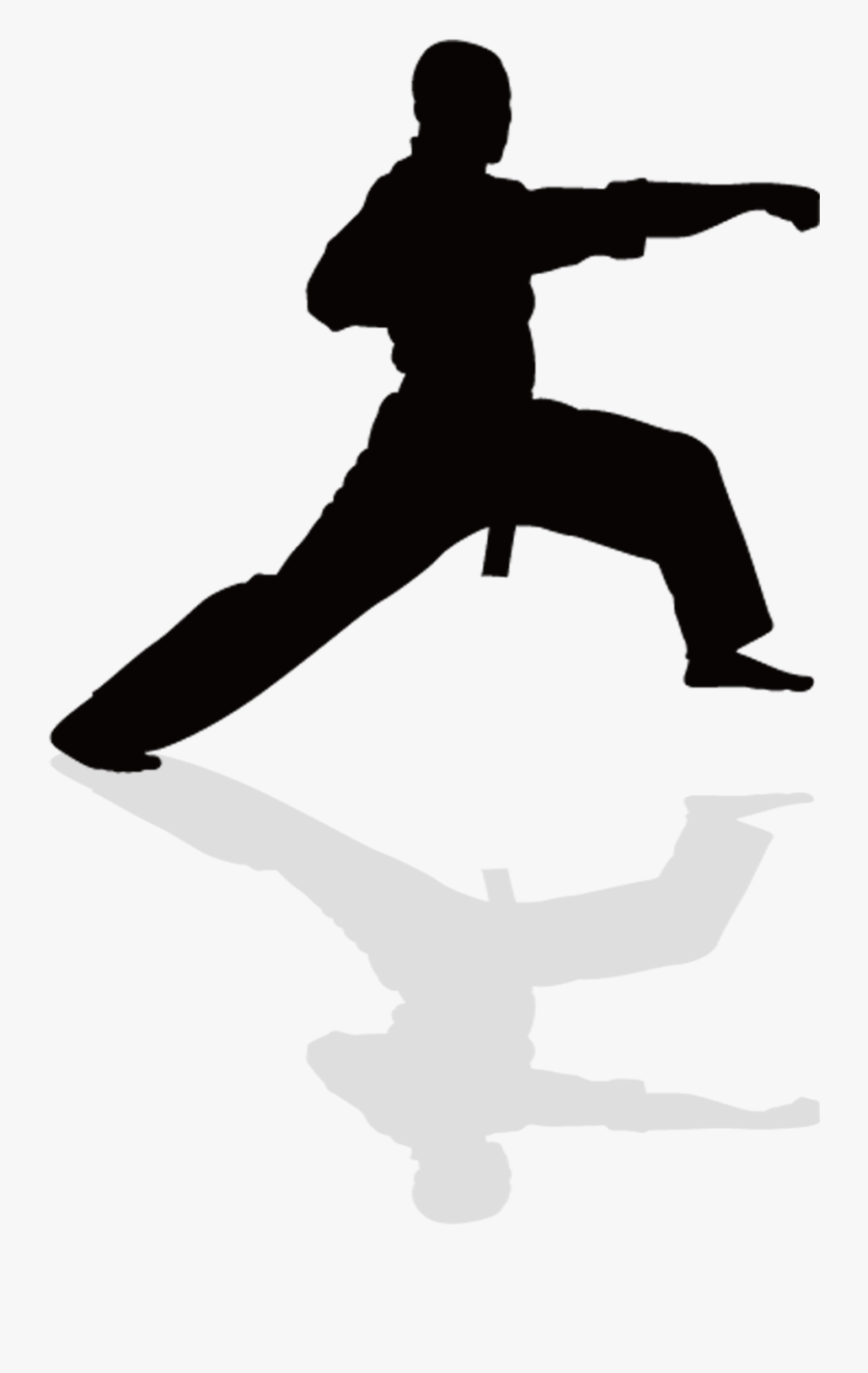 Taekwondo Topper Karate- - Kung Fu Silhouette, Transparent Clipart
