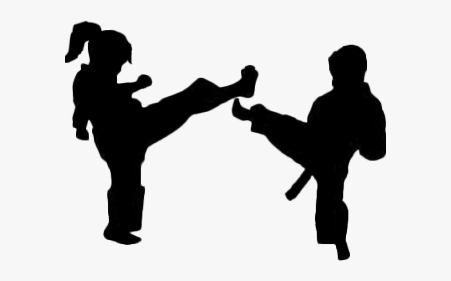 Karate Clipart Silhouette - Karate Birthday Cake, Transparent Clipart