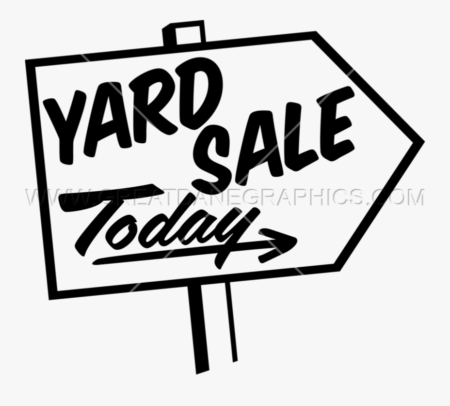 Garage Sale Sign Drawing, Transparent Clipart