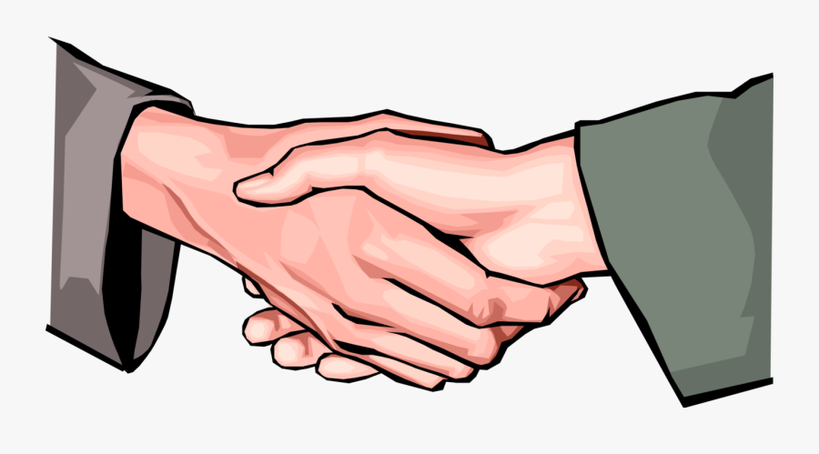 Associates Shake Hands In Greeting Or Agreement - Clipart Shake Hands, Transparent Clipart