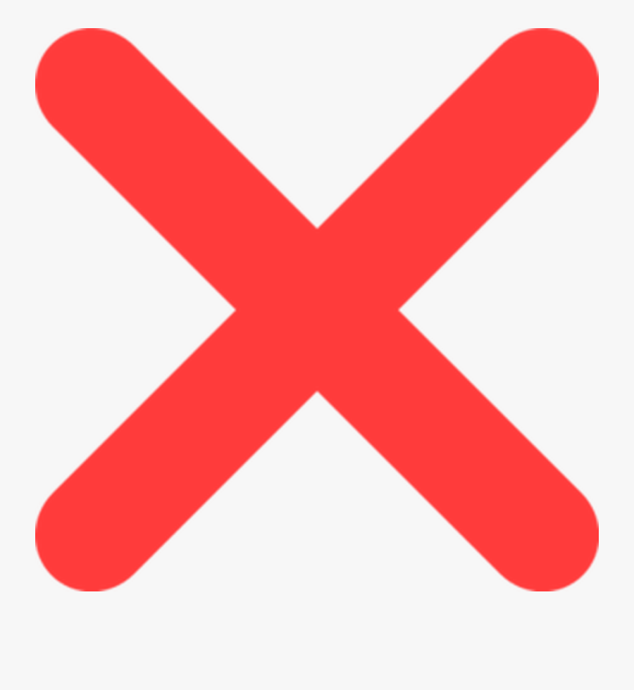 X Button Clipart - Transparent Background Red X, Transparent Clipart