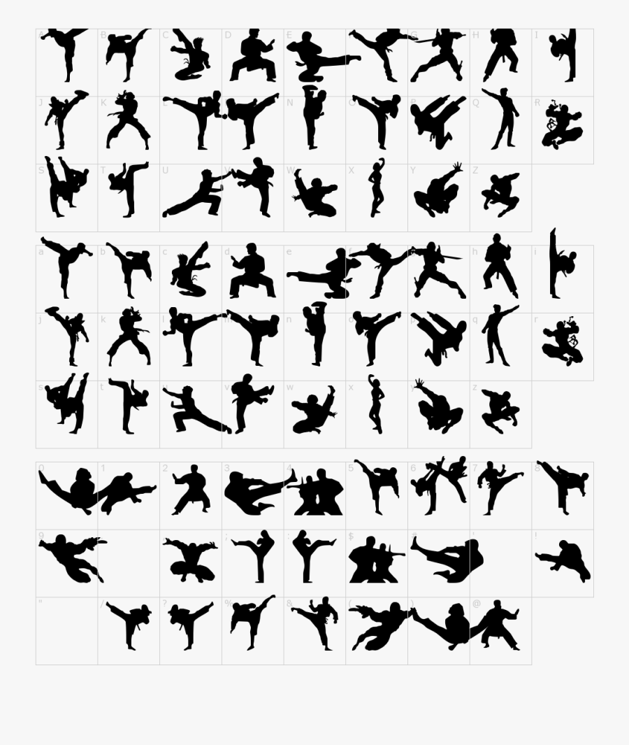 Clip Art Karate Fonts - Karate Chop, Transparent Clipart