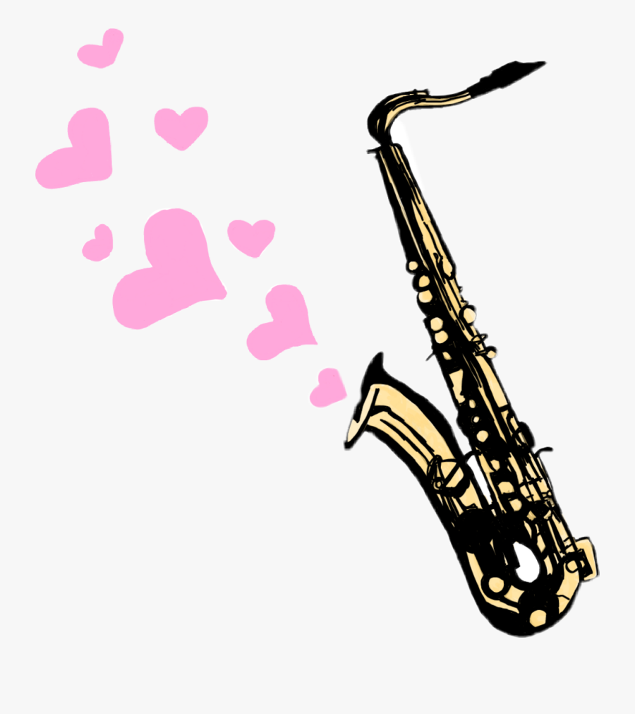 Saxophone Music Heart Challenge Clipart , Png Download - Eu Amo Saxofone, Transparent Clipart