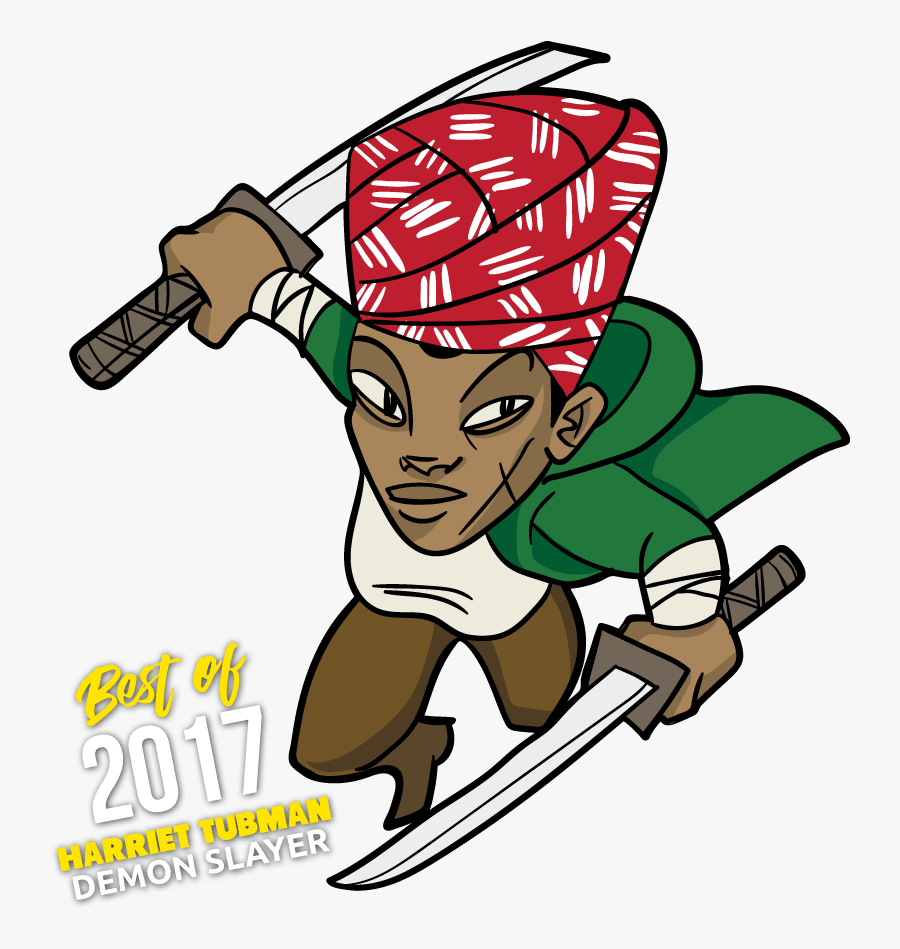 Harriet Tubman Demon Slayer By David Crownson - Cartoon Draw Harriet Tubman, Transparent Clipart