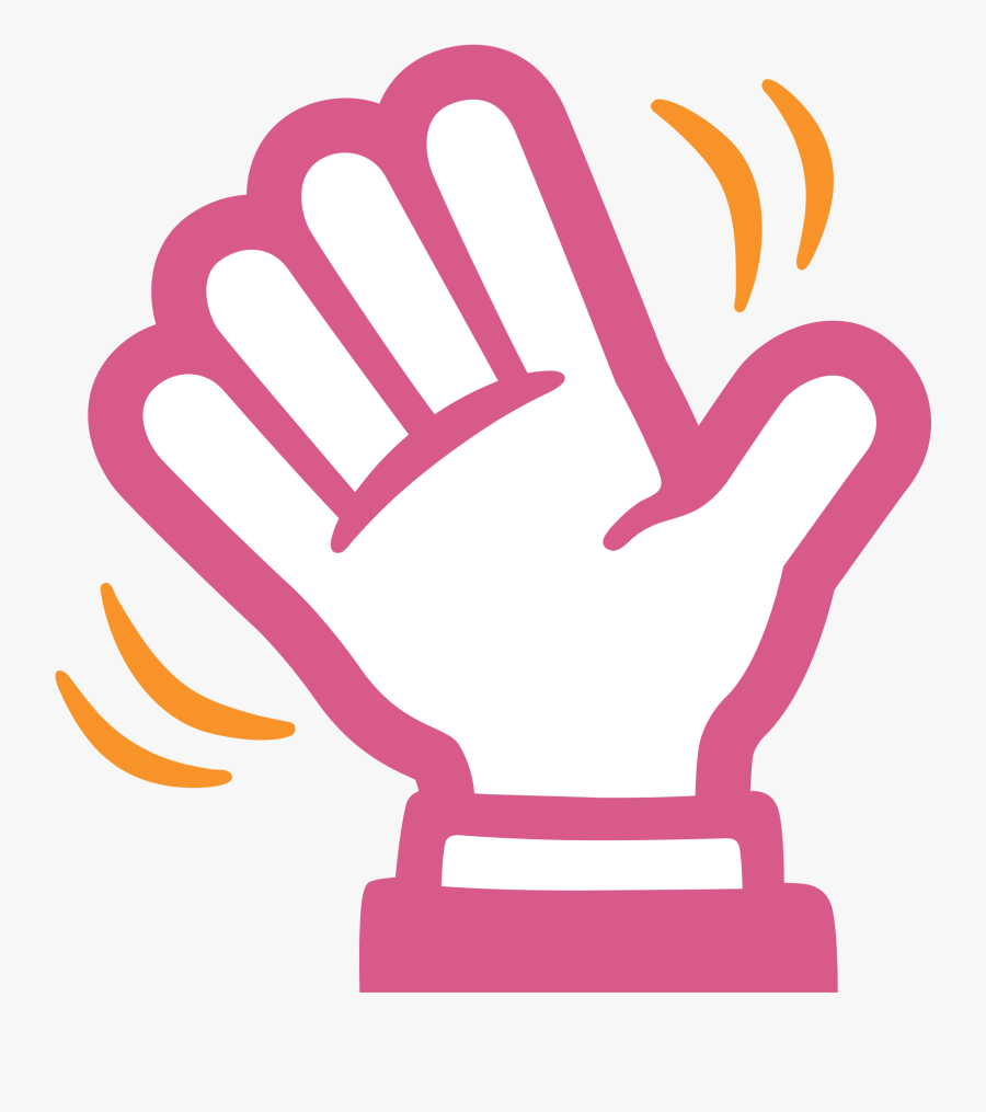 Emoji Shaking Hand Transparent Png - Hand Waving Clip Art, Transparent Clipart