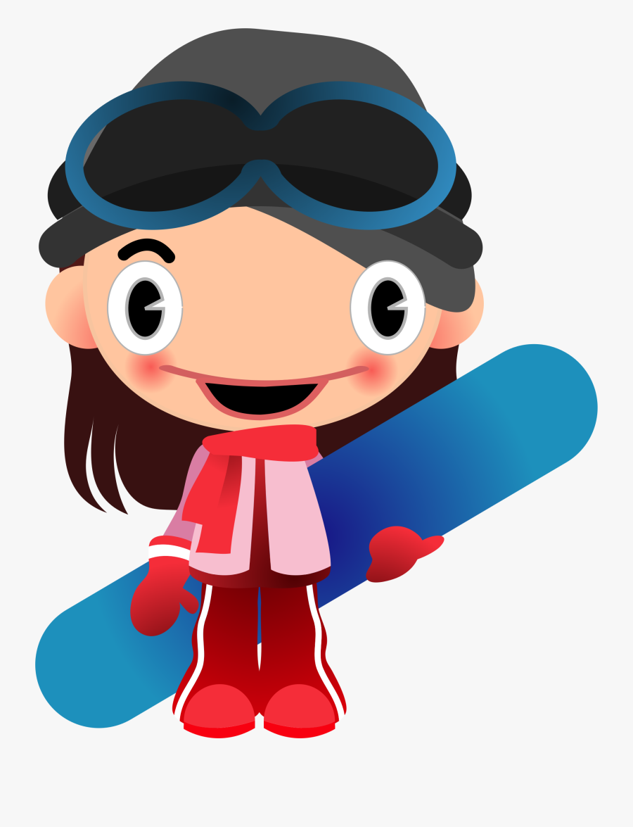 Speaking Snowboard Girl - Snowboard Girl Clipart, Transparent Clipart