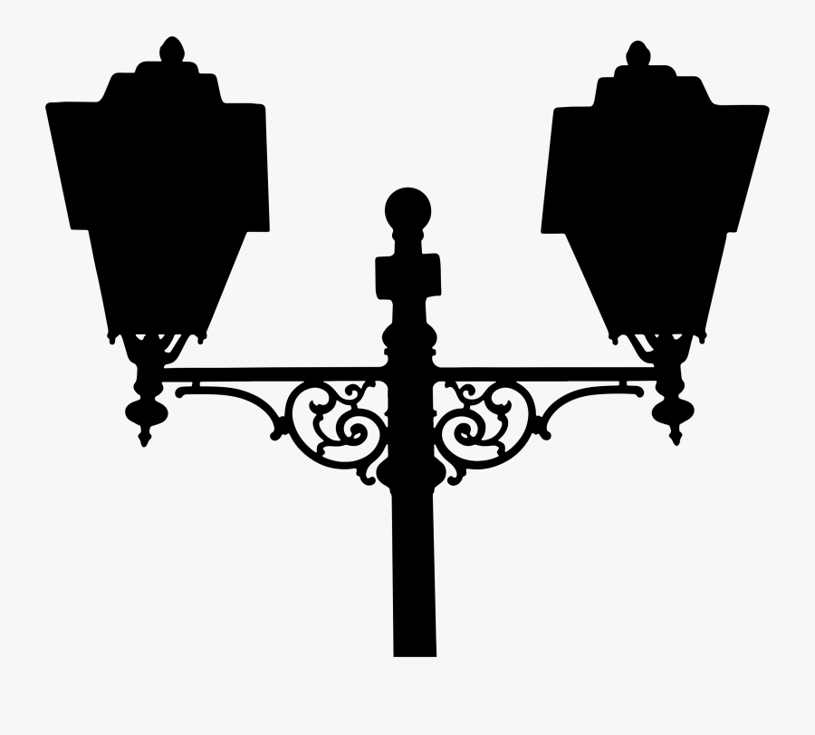 Clipart Vintage Street Lamp Silhouette - Hessenpark, Transparent Clipart