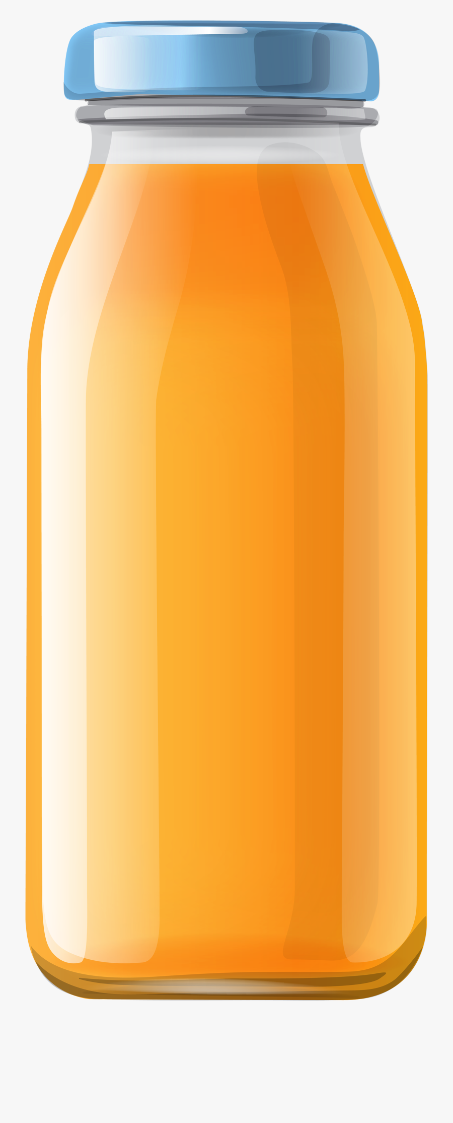 Orange Juice Bottle Png Clipart - Juice Bottle Vector Png, Transparent Clipart