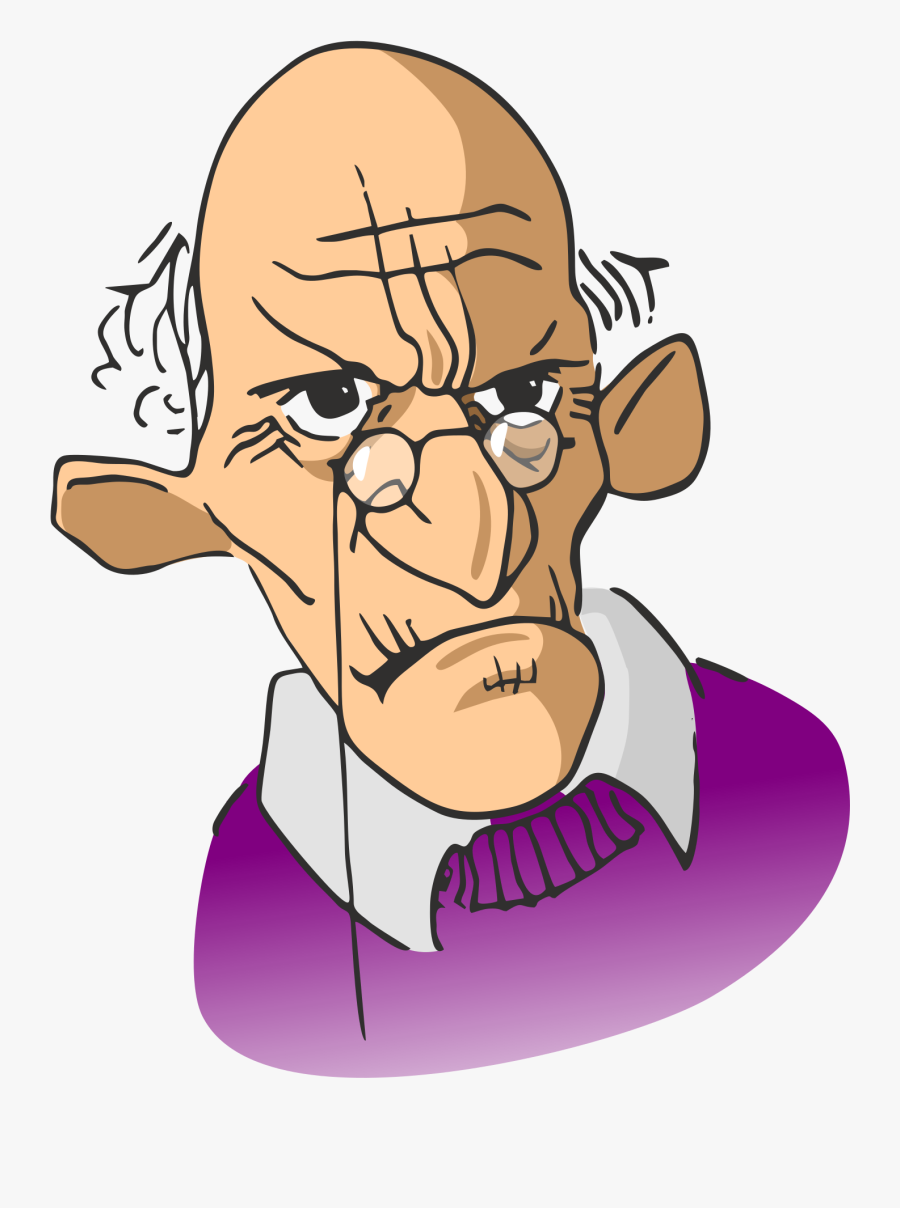 Old Man Talking Clipart Clipartfest - Mean Old Man Cartoon, Transparent Clipart