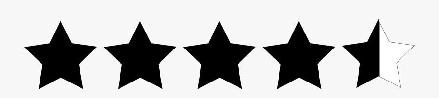 5 Black Star Png, Transparent Clipart