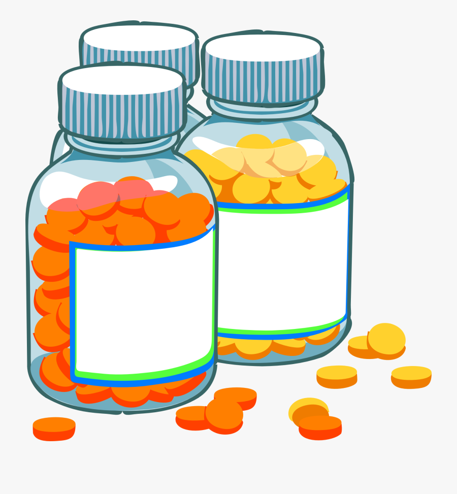 Blank Medicine Bottles Clip Art At Clker Com Vector - Storage And Administration Of Medication, Transparent Clipart