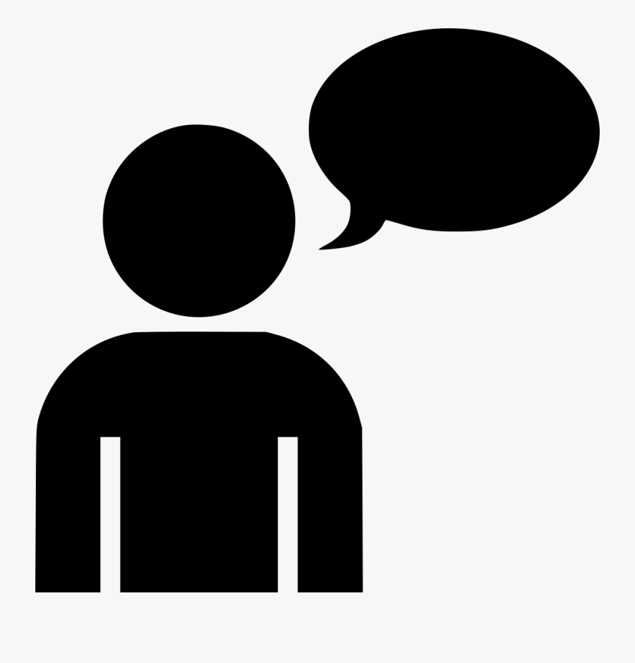 Transparent Speaker Clipart Black And White - Icon For Speaking, Transparent Clipart