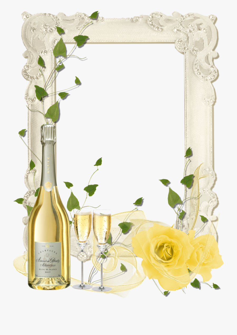 Pin By Anna Bedic - Champagne Frame Png, Transparent Clipart