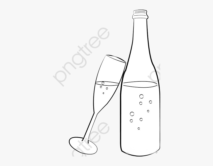 Champagne Clipart Black - Still Life Photography, Transparent Clipart