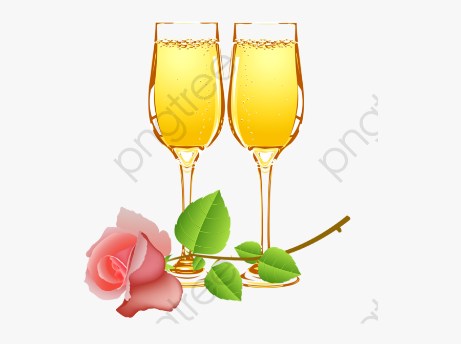 Champagne Clipart Cartoon - Champagne, Transparent Clipart