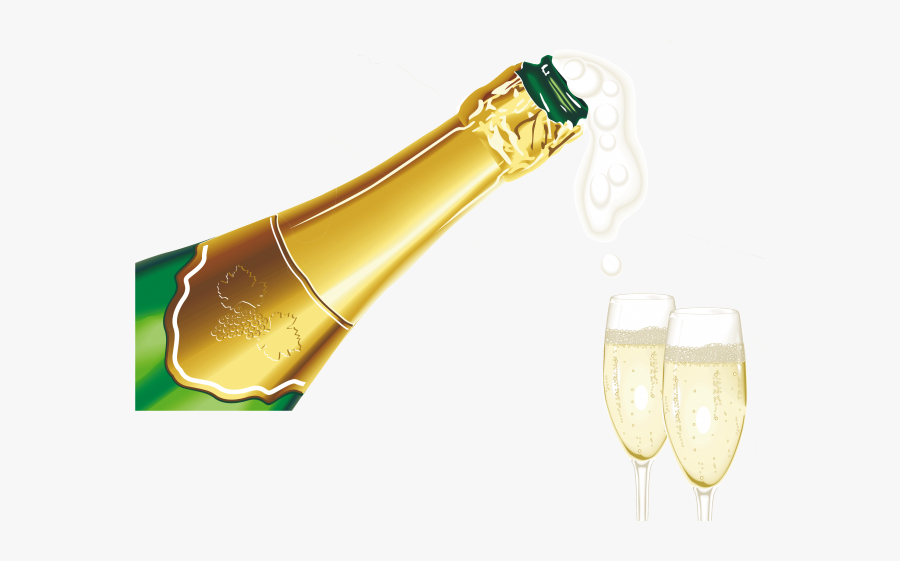 Champagne Glasses Clipart Birthday, Transparent Clipart